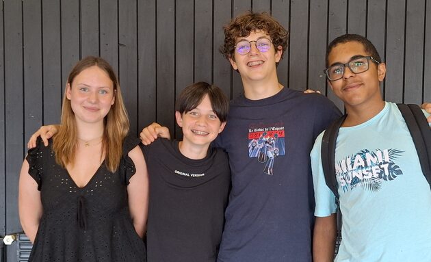 Anhelina, Alexandre, Antoine, Eytan et Benjamin (qui n'est pas sur la photo)